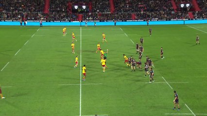 TOP 14 - Essai de Paul GRAOU (ST) - Stade Toulousain - USA Perpignan