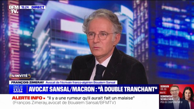 François Zimeray (avocat de Boualem Sansal): Je suis sûr qu'un jour viendra où il y aura en Algérie des boulevards et des places qui porteront le nom de Boualem Sansal et de Kamel Daoud
