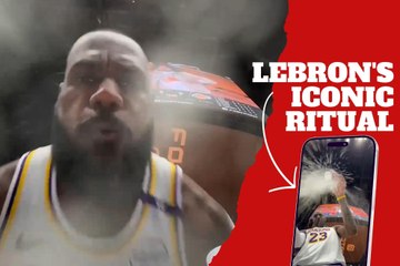 LeBron James' ritual captured from a never-before-seen angle