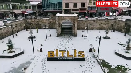Bitlis'te Kış Manzaraları: Tarihi Güzellikler Beyaz Gelinlik Giydi