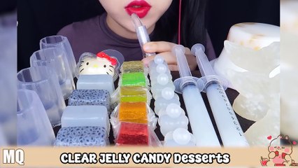 CLEAR FOOD DESSERTS | MUKBANGER VS. FOOD | MUKBANG/ ASMR😋🐻‍❄️