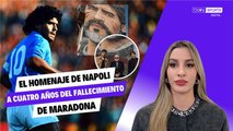 El homenaje de Napoli a cuatro años del fallecimiento de Maradona