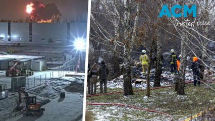 DHL cargo plane crashes into house near Vilnius Airport, Lithuania