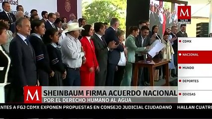 Claudia Sheinbaum y gobernadores firman el Acuerdo Nacional por el Derecho al Agua