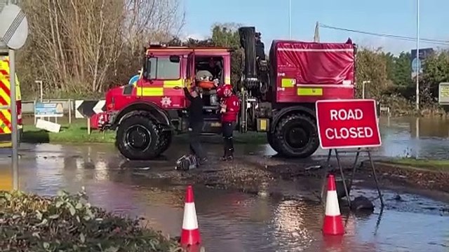 Roads flooded, cars submerged as Storm Bert batters the UK