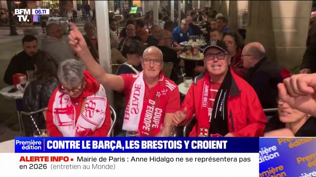 Ligue des champions: ces supporters brestois vivent déjà leur rêve à Barcelone avant le match