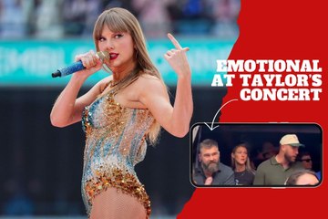 Jason Kelce gets emotional and is almost brought to tears in a Taylor Swift’s Eras Tour concert