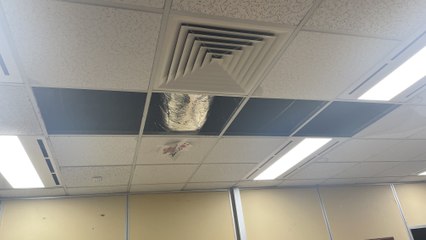 Roof caves in at The Border Mail during severe storm in Albury