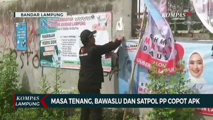 Masa Tenang, Bawaslu dan Satpol PP Copot APK