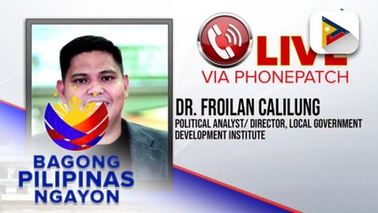 Panayam sa Director ng Local Government Development Institute at political analyst Froilan Calilung kaugnay ng working visit sa UAE ni PBBM