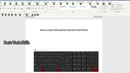 How to insert Microphone Symbol in MS Word