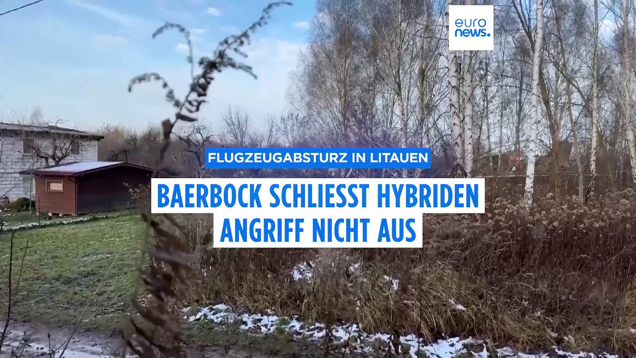 Flugzeugabsturz in Litauen: Baerbock schließt hybriden Angriff nicht aus
