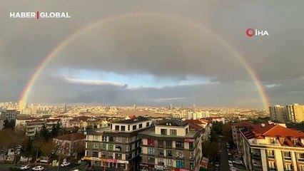 İstanbul semalarında oluşan gökkuşağı mest etti