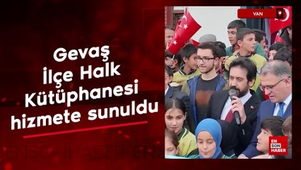 Van'da Gevaş İlçe Halk Kütüphanesi hizmete sunuldu