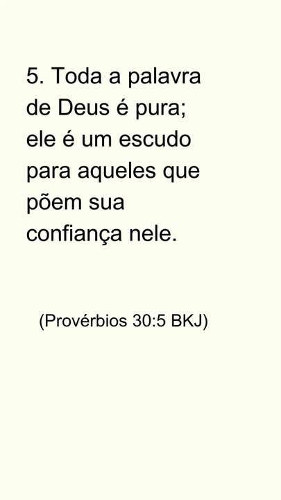 Provérbios 30:5-6