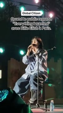Quand le public du Global Citizen reprend Everything i wanted avec Billie Eilish à Paris.