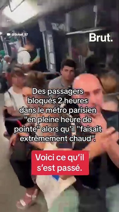 Des passagers bloqués 2 heures dans le métro parisien.