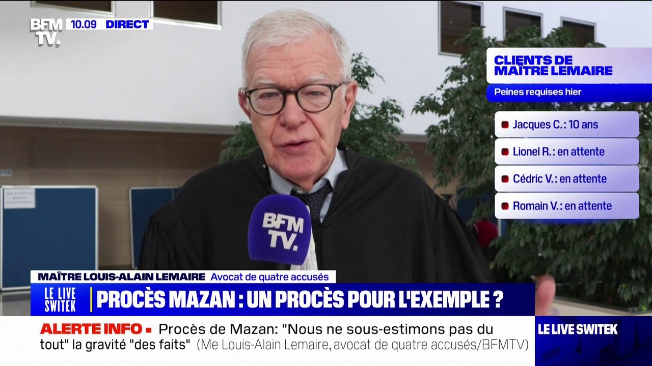 Viols de Mazan: l'avocat de quatre accusés dit "espérer" que la "pression médiatique n'a pas pour effet d'aggraver les peines"