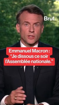 Emmanuel Macron dissout l'Assemblée nationale