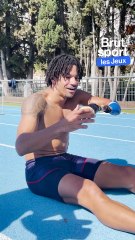 À l'entraînement avec l'athlète Arnaud Assoumani