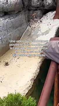 La plus grande cascade de Chine alimentée par un tuyau