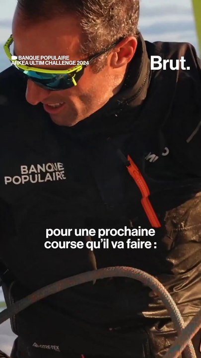À bord du trimaran Banque Populaire XI d'Armel Le Cléac'h avant l'Arkéa Ultim Challenge