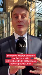 Liban : E. Macron annonce une aide globale de 800M d'euros