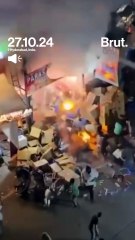 Un incendie dans un magasin de pétards provoque une réaction en chaîne impressionnante