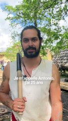 Antonio, 25 ans, apprenti charpentier sur le chantier médiéval de Guédelon