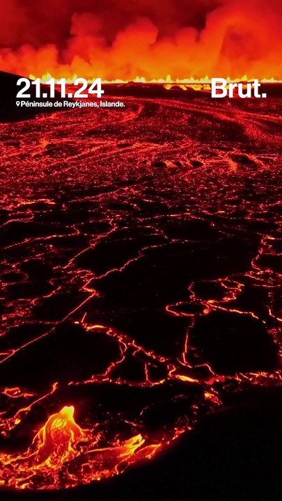 Les images incroyables d'une éruption en Islande.