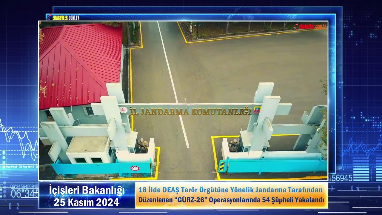 18 İlde DEAŞ Terör Örgütüne Yönelik Düzenlenen “Gürz-26” Operasyonlarında 54 Şüpheli Yakalandı