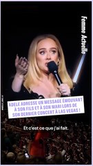 FEMME ACTUELLE : Adèle adresse un message émouvant à son fils et à son mari lors de son dernier concert à Las Vegas !