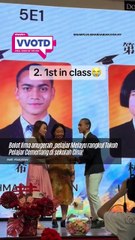 Seorang pelajar lelaki, mencuri perhatian ramai apabila dinobatkan sebagai Tokoh Pelajar Cemerlang