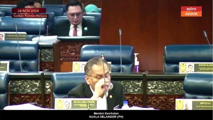 Menteri Kesihatan luah rasa sebak dengar perbahasan Ahli Parlimen hari ini