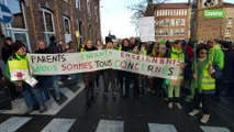 Les enseignants manifestent dans les rues de Marche-en-Famenne