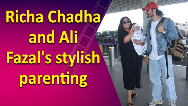Ali Fazal And Richa Chadha with Their Baby Spotted At Mumbai Airport