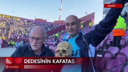 Arjantinli taraftar, yarış hayranı dedesinin kafatasını maça getirdi