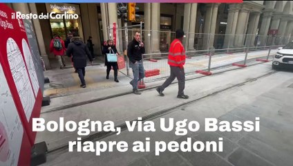 Bologna, via Ugo Bassi riapre ai pedoni: il video