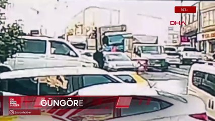 İstanbul Güngören'de yol çöktü