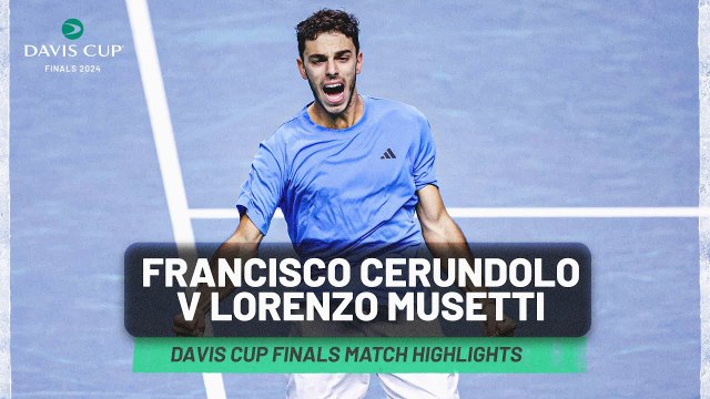 Francisco Cerundolo vs Lorenzo Musetti (6-4, 6-1) | Copa Davis 2024 | Cuartos de final