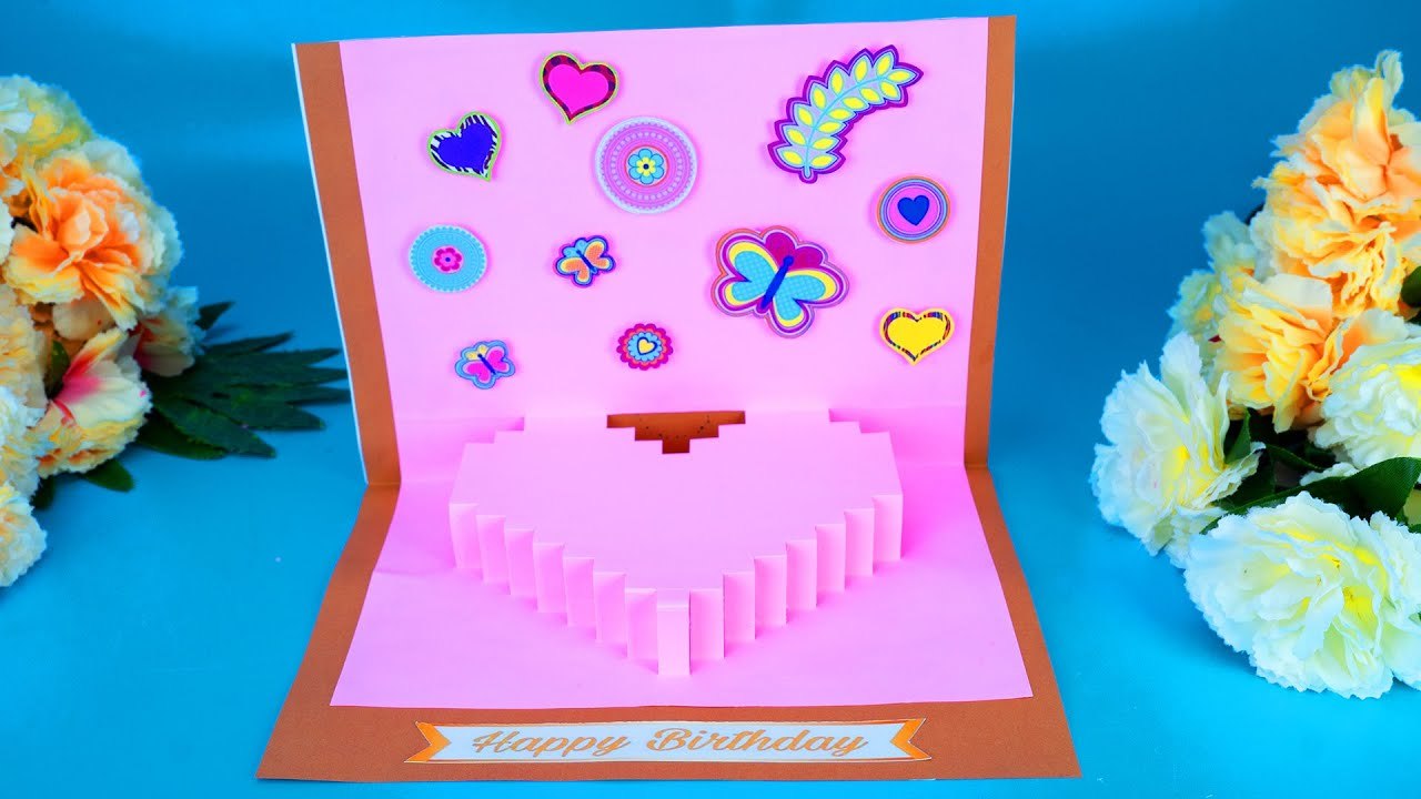 How to Make a Birthday Card Simplest | Greetings Card Step by Step Tutorial