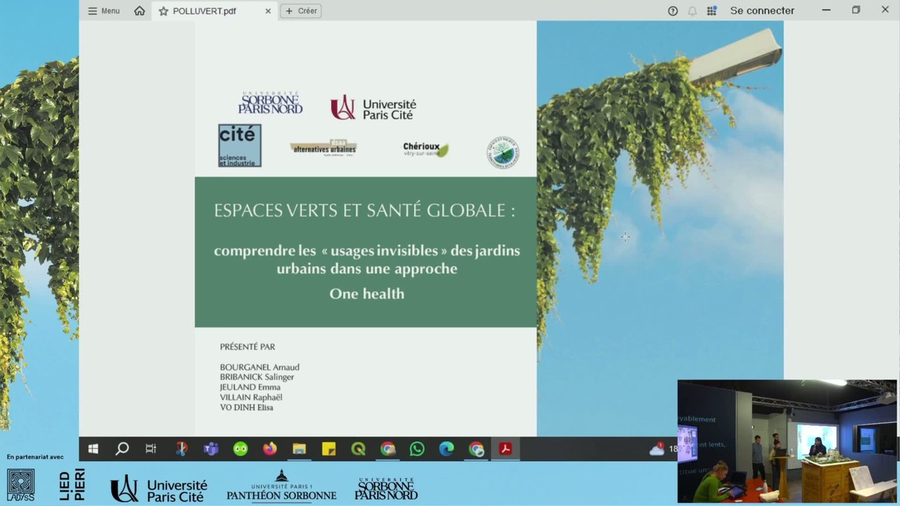 Restitution de projet Espaces verts et santé globale