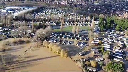 WATCH: Drone footage shows extent of flooding at Billing Aquadrome in November 2024. Video credit: Richard Durham