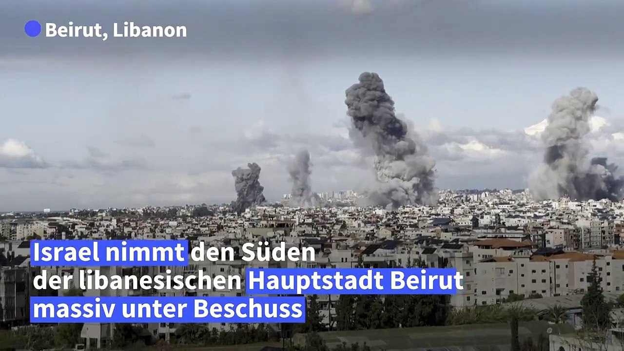 Israel nimmt Beirut massiv unter Beschuss