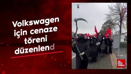 Otomobil devi iflasın eşiğinde: Volkswagen için cenaze töreni düzenlendi