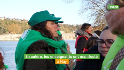 En colère, les enseignants ont manifesté à Huy