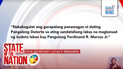 Malacañang, pumalag sa pagkuwestiyon ni Ex-Pres. Rodrigo Duterte kung bakit sinusuportahan pa rin ng militar at pulisya si Pangulong Marcos | SONA
