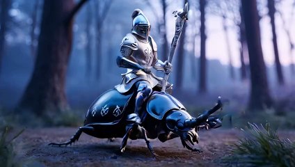 Knight on a Stag Beetle-animation cartppns