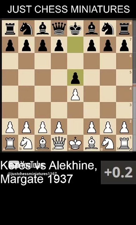 Paul Keres defeats Alekhine with the corridor checkmate