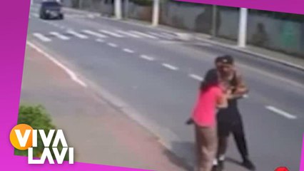 Hombre intenta robar a menor de los brazos de su mamá en Brasil